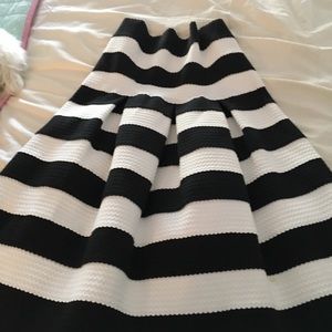 Black and white cocktail dress